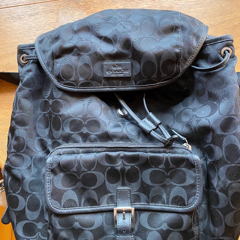 Vintage Coach Black Backpack